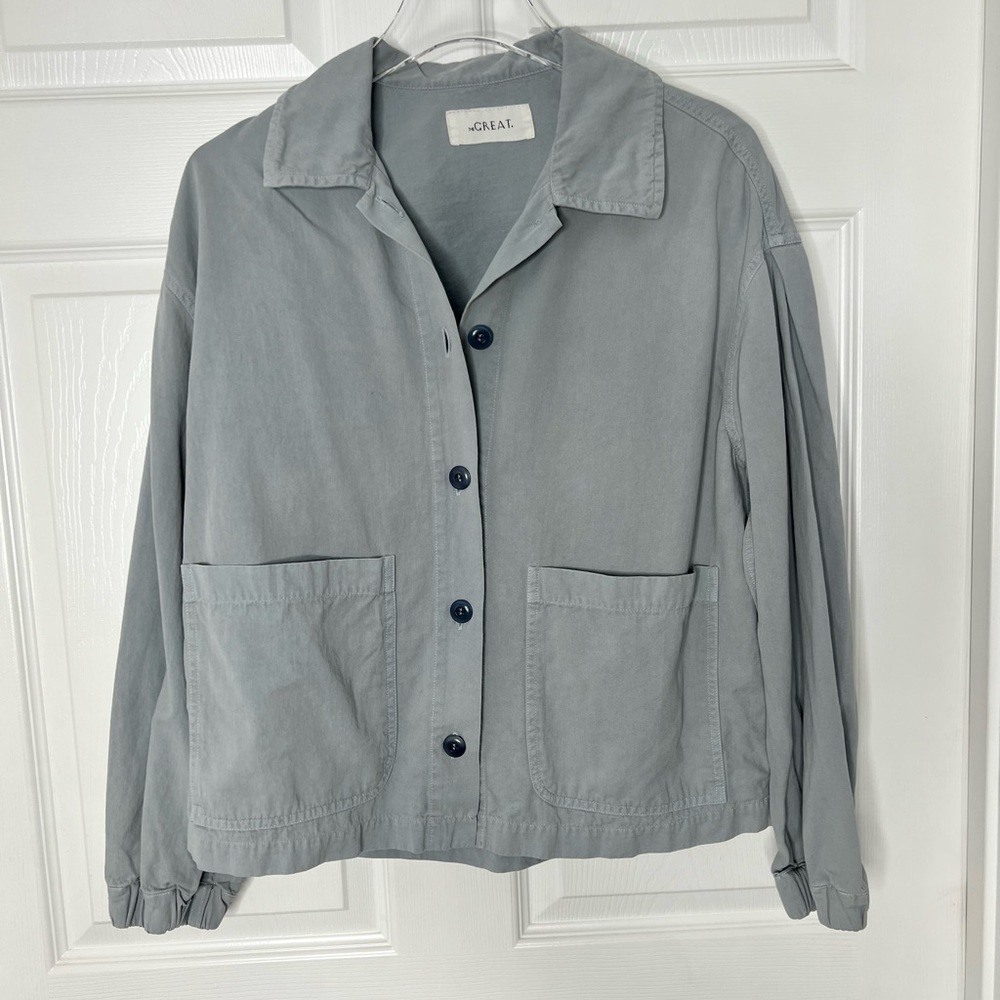 The Great Lightweight Button Down Jacket Sz S